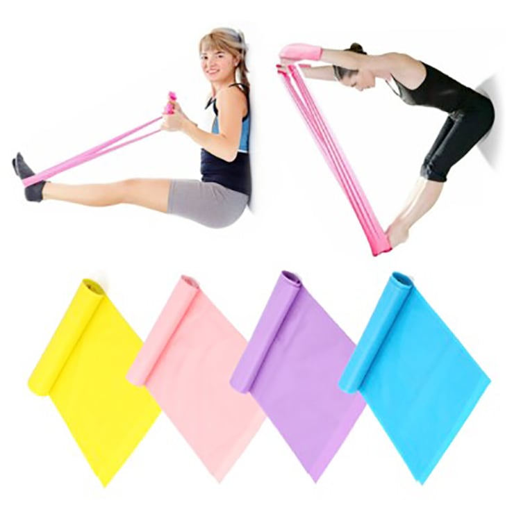 Picture of 1.5m TPE Resistance Bands Fitness Rubber band for Yoga Pilates Training Expander Elastic Strength Loop Bands for CrossFit Gym - Multicolor