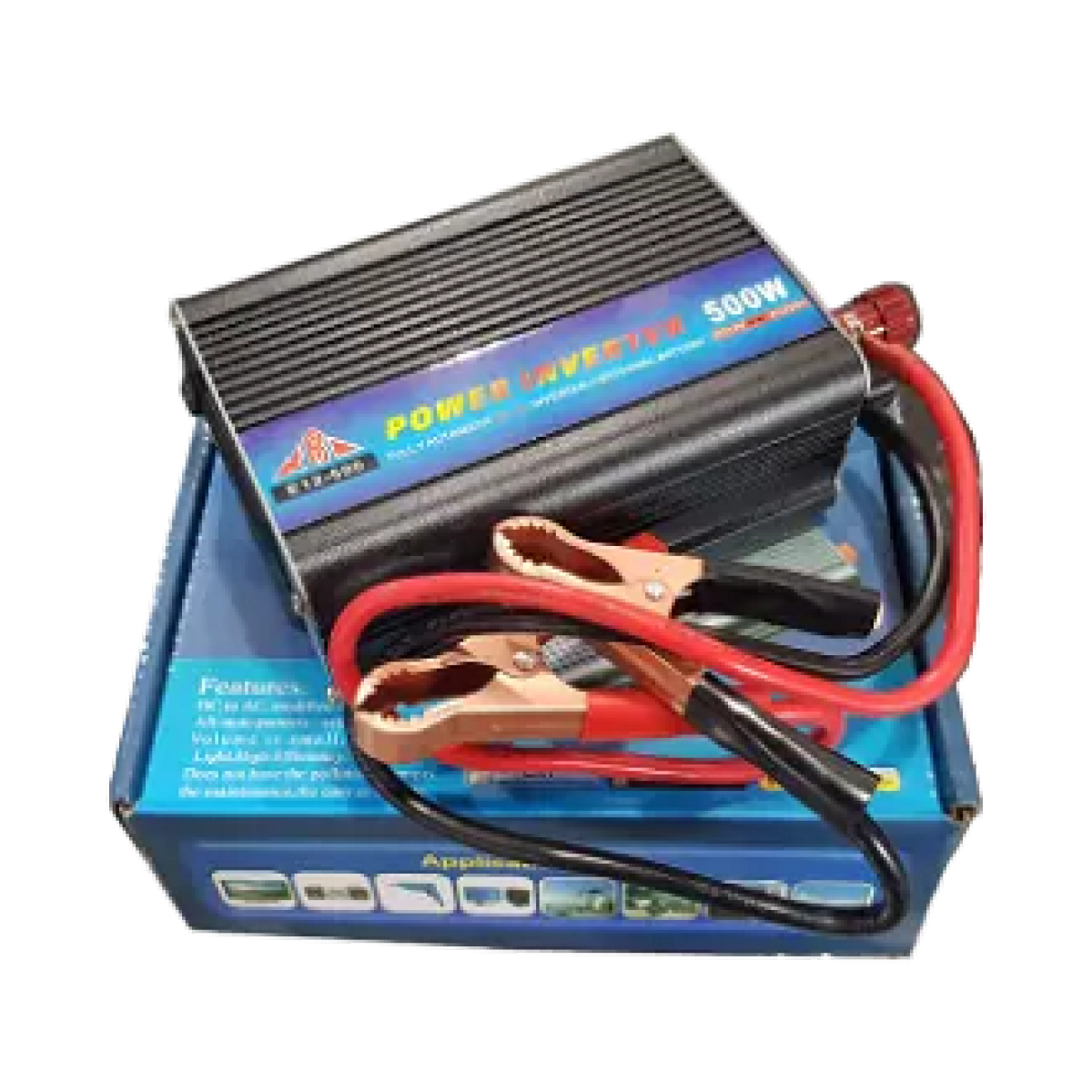 Picture of 500W Power Inverter DC 12V to AC 220V  Power Source From Car Solar 12V Battery Used in LED Lamp LED TV Laptop PC 500W