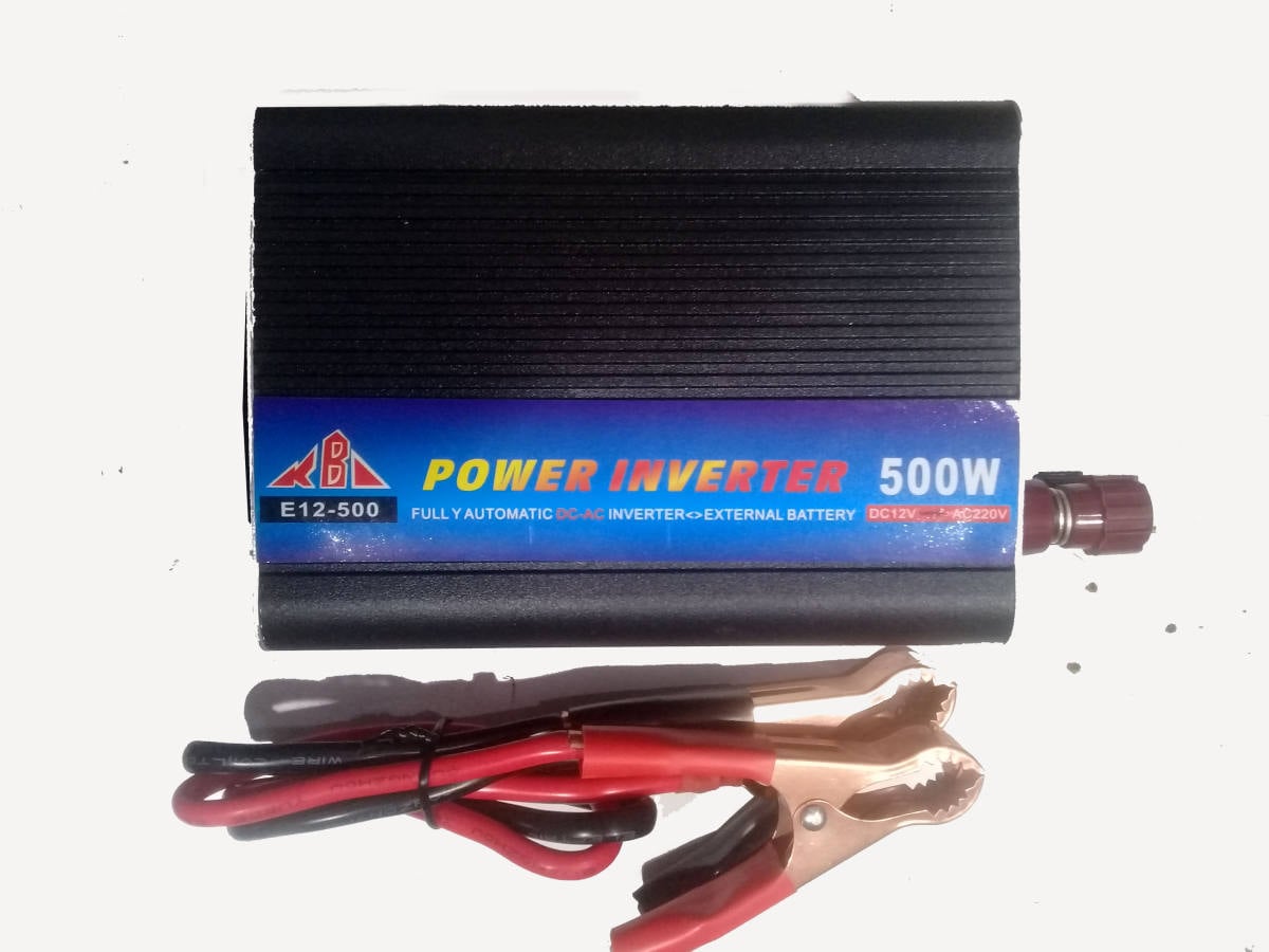 Picture of 500W Power Inverter DC 12V to AC 220V  Power Source From Car Solar 12V Battery Used in LED Lamp LED TV Laptop PC 500W