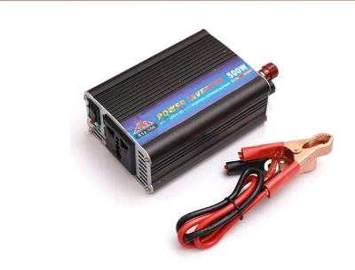 Picture of 500W Power Inverter DC 12V to AC 220V  Power Source From Car Solar 12V Battery Used in LED Lamp LED TV Laptop PC 500W