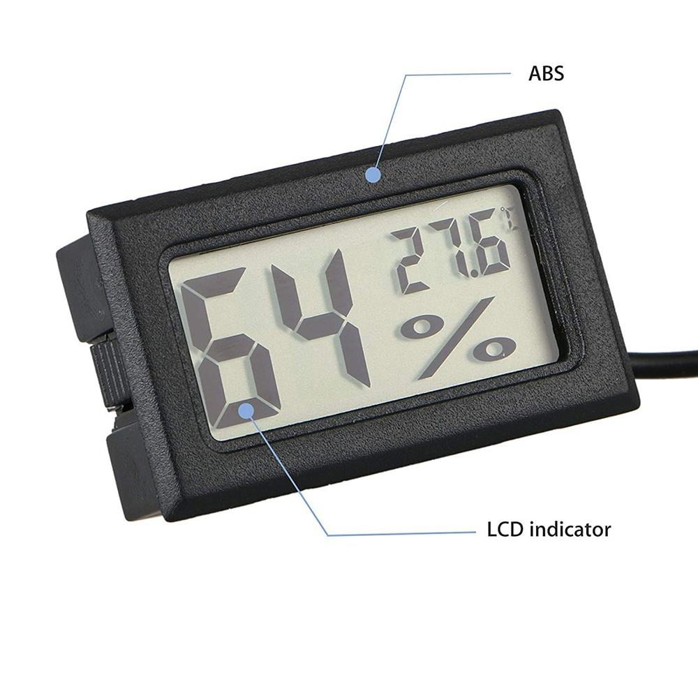 Picture of Hygrometer Digital Temperature & Humidity Meter for Egg Incubators Laboratory Aquarium  Temperature & Humid Indicator Meter Body Color White or Black Randomly Delivery Mixed