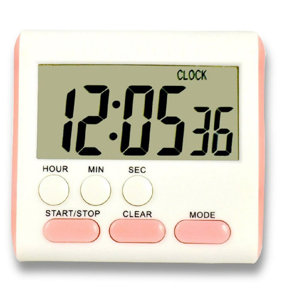 Picture of Kitchen Clock English 24-Hour Electronic Timer Digital Reminder Alarm Clocks: Keep Track Of Time While Cooking With This English 24-Hour Electronic Timer Clock With Battery - Multicolor