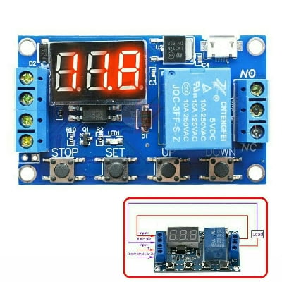 Picture of Digital Multifunctional Timer Counter Countdown Tigger Cycle Loop LED Display 5V-30V 