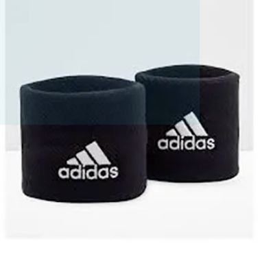 Picture of 2 PCS Sports Wristband, Sweat Band Wrist for Tennis, Basketball, Badminton & Fitness - Black