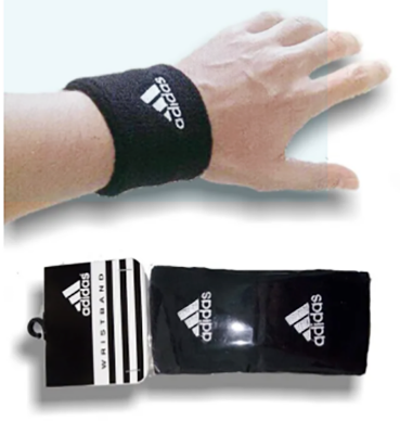 Picture of 2 PCS Sports Wristband, Sweat Band Wrist for Tennis, Basketball, Badminton & Fitness - Black