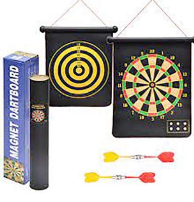 Picture of Magnetic Double Sided 15" Dartboard with 6 Pcs Magnet Dart Pins - Multicolor