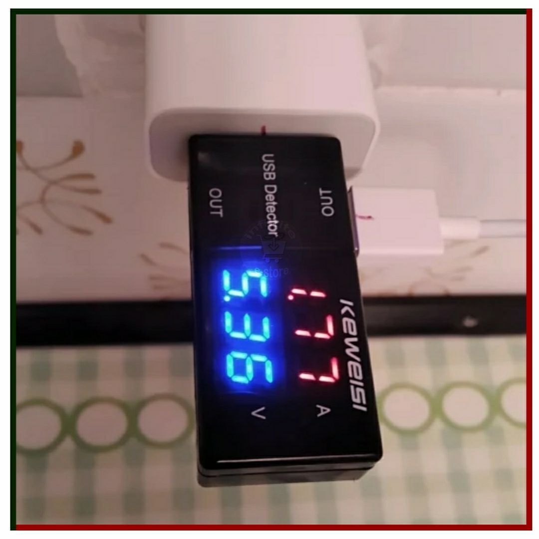 Picture of Dual USB Power Current Voltage Meter Tester Portable Mini Current and Voltmeter Detector Charger Doctor USB Doctor Black