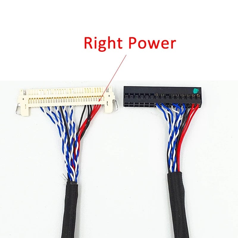 Picture of LVDS Cable 1Ch 8bit 30pin Right Power 1mm Pitch Fix-30P for 1024x600 1366x768 Pixel Resolution Support 18.5~32inch LED LCD Panel 