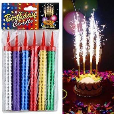 Picture of 12 pis Medium বার্থডে ক্যান্ডেল – পার্টিতে আনুন উজ্জ্বলতা | MNK SHOP - Multicolor