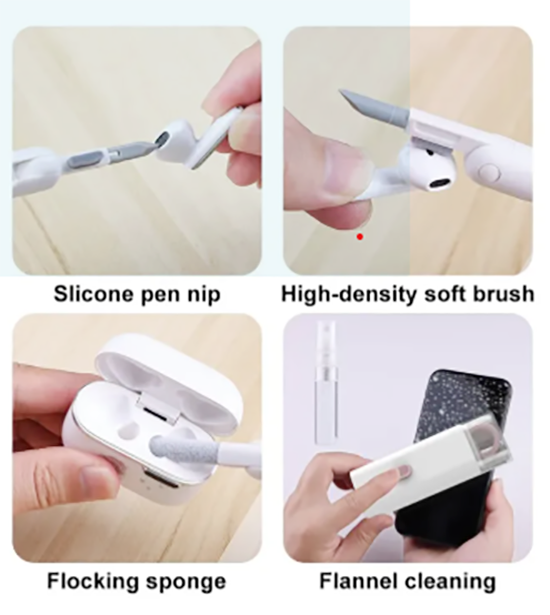 Picture of 7 in 1 touch screen cleaner brush Earbuds Earphone Cleaning Cleaning Tools Keyboard Cleaner Kit Arpad Screen Cleaner Pen kit - Multicolor