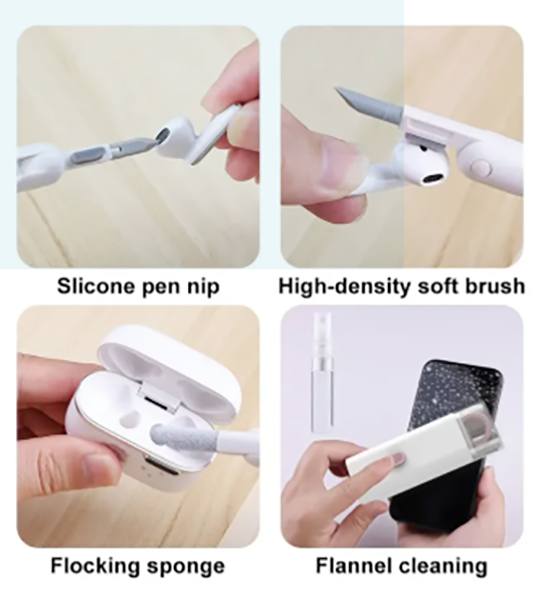 Picture of 7 in 1 touch screen cleaner brush Earbuds Earphone Cleaning Cleaning Tools Keyboard Cleaner Kit Arpad Screen Cleaner Pen kit - Multicolor