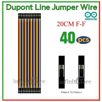 Picture of Jumper Wire Dupont line 20cm female to female 40 pcs Dupont cable for Arduino DIY Project Kit Red