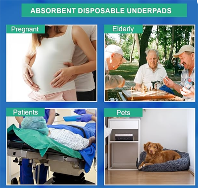 Picture of 90 X 60 CM Disposable Under Sheet Super Absorbent Polymer & Soft Surface | Skin Friendly | 5 Layered Leak Proof Technology- 100 % Water Proof & Non Slip | 10 Count- Large Size ( Pack of 1) - Large