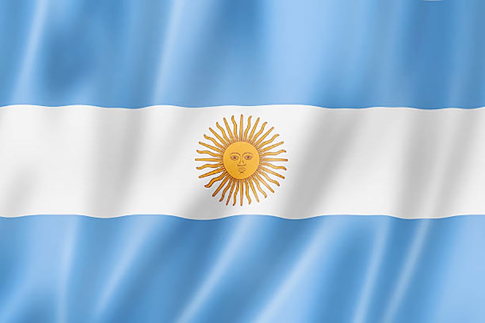 Picture of Argentina National Flag 6X4 Feet, Both Sided Digital printing Chinese flag, high quality product- Sticky Notes
