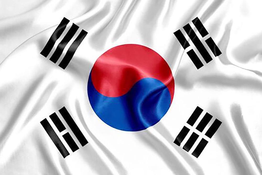 Picture of South Korea Flag 5ft x 3ft One Sided Sublimation Print, High Quality. - Multicolor