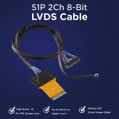 Picture of LVDS FFC FPC 2ch 8 bit 51 pin for Sony LG Samsung 40 inch to 51 inch Panel 