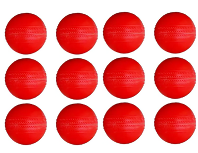 Picture of Play Cricket With 6 Pcs Cricket Rubber Ball - Maruti - Indian - Perfect For Cricket Enthusiasts - Red