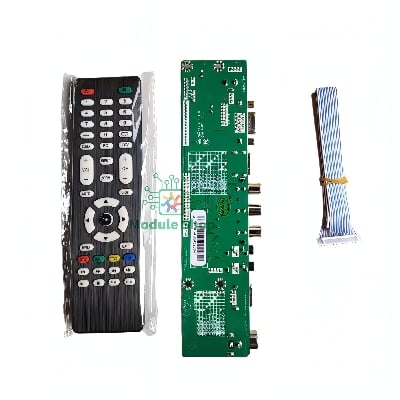 Picture of HDV-56R AS V2.1 Universal LCD LED TV Controller Driver Board Jumper Selection DC 12V Master TV Receiver Board HDV56U-AS TV/PC/VGA/HDMI/USB + 7 Key IR Receiver Board replace T.V56 DS-V59 