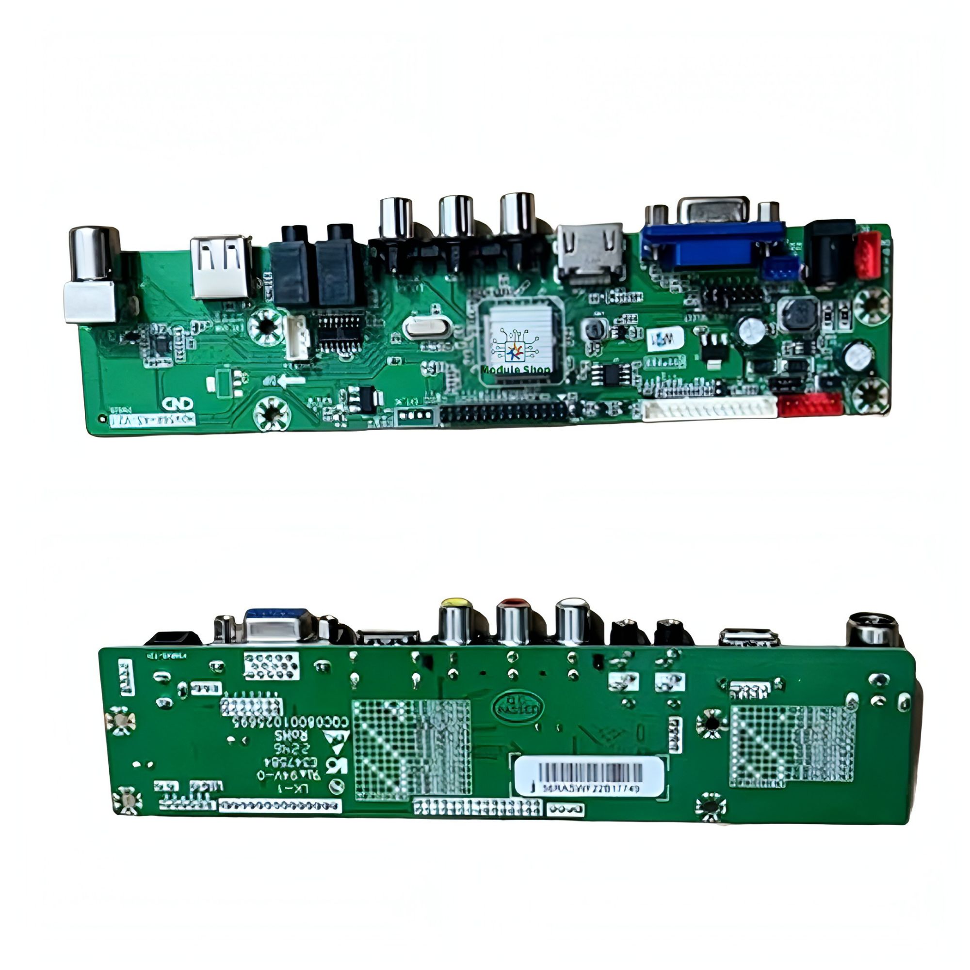 Picture of HDV-56R AS V2.1 Universal LCD LED TV Controller Driver Board Jumper Selection DC 12V Master TV Receiver Board HDV56U-AS TV/PC/VGA/HDMI/USB + 7 Key IR Receiver Board replace T.V56 DS-V59 