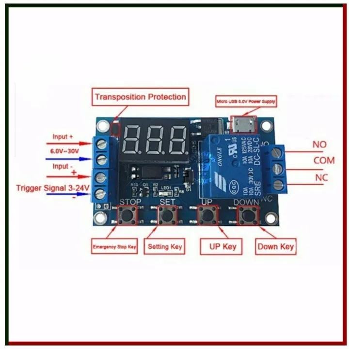 Picture of DIY Incubator Turning Motor Controller Turning Control Timer Supply 5-30V 10A Relay Using W1209 XH-M452 XH-W3001 Replace XM-18 XM-18S Multi-color