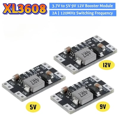 Picture of XL3608 5V 9V 12V 2A Mini DC-DC Step Up

Boost Switching Power Supply Module Switch

Board 2.5V-11.5V Input Voltage using DC UPS Can Run Onu Router XVR 