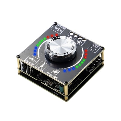 Picture of XY-D100H Hifi Level 100W+100W Stereo Bluetooth Digital Amplifier Board Tpa3116 Module Power Amplifier Board Supports App Similar ZK-MT21 ZK-502L ZK-502MT ZK-TB21 Black
