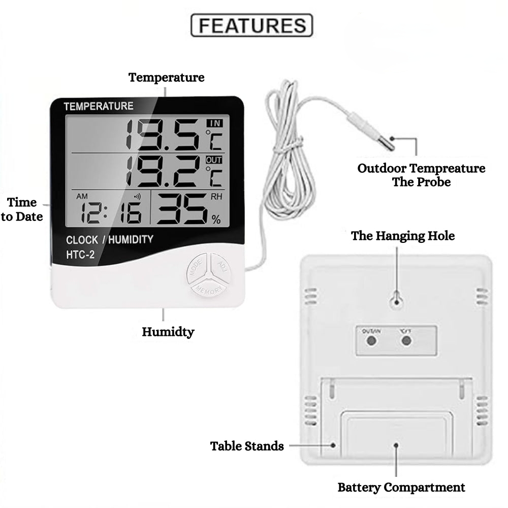 Picture of HTC-2 High Accuracy Thermometer Hygrometer HTC-2A