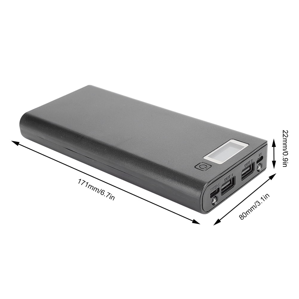 Picture of Power Bank Casing with Digital LCD Display Circuit 5V 2A 2xUSB Output 2xCharging Port without Battery for Mobile Phone Charging 5V USB LED etc DIY Battery Charger Box for 8x18650 Random Color