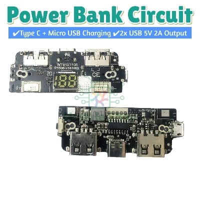 Picture of Power Bank Circuit LCD Display Dual USB 5V 1A 2.1A 18650 Battery Charger Board Mobile Power Bank Accessories for Phone DIY LED LCD Module Board white