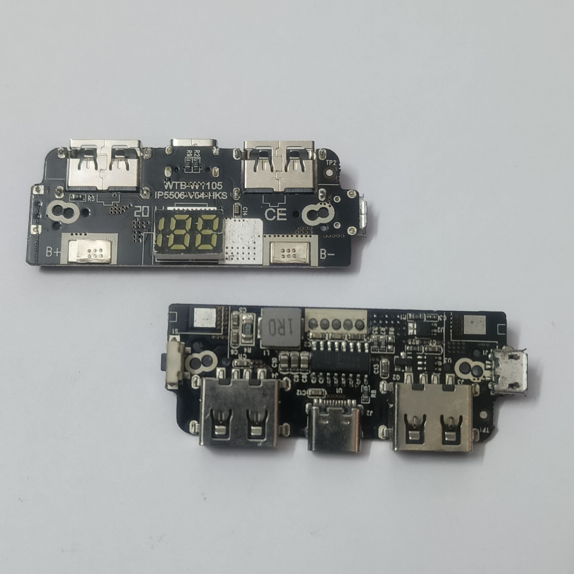 Picture of Power Bank Circuit LCD Display Dual USB 5V 1A 2.1A 18650 Battery Charger Board Mobile Power Bank Accessories for Phone DIY LED LCD Module Board white