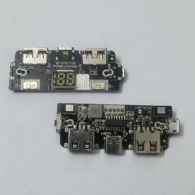 Picture of Power Bank Circuit LCD Display Dual USB 5V 1A 2.1A 18650 Battery Charger Board Mobile Power Bank Accessories for Phone DIY LED LCD Module Board white
