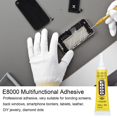 Picture of Stronger Glue E8000 / Super Liquid Glue Black Sealant Adhesive For Phone Touch Screen Frame Repair Diy Jewelry Set Repair Tools Similar E-8000 T-7000 