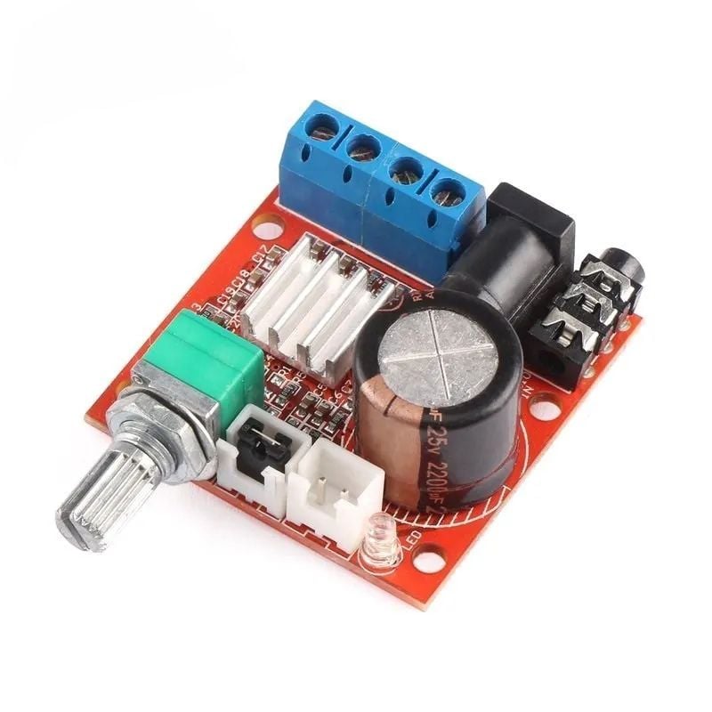 Picture of PAM8610 Digital Power Amplifier dual-channel Volume Control with Heat sink no noise 12V 5-15W Stereo Replace TDA7297 TDA2030 XH-M139 