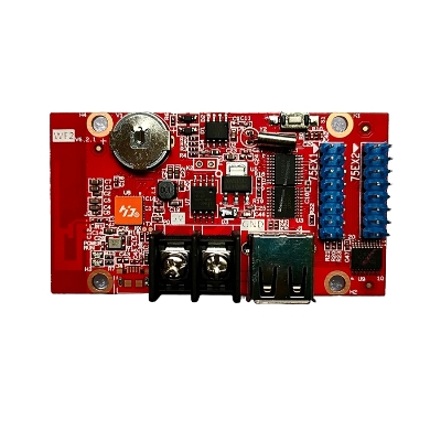 Picture of Huidu HD-WF2 WiFi + USB Full Color LED Sign RGB LED screen controller 768*64 2*HUB75B Full color asynchronous LED control card RED