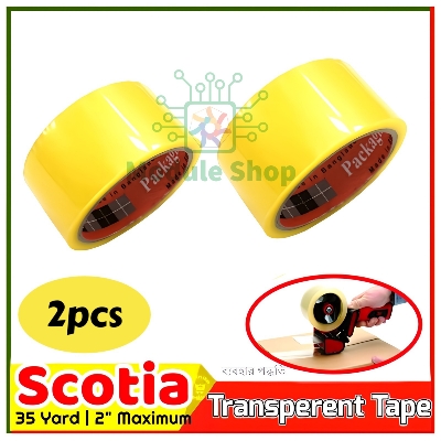 Picture of 2pcs Scotia Transparent Packaging Tape 35 Yard Packaging Material 
