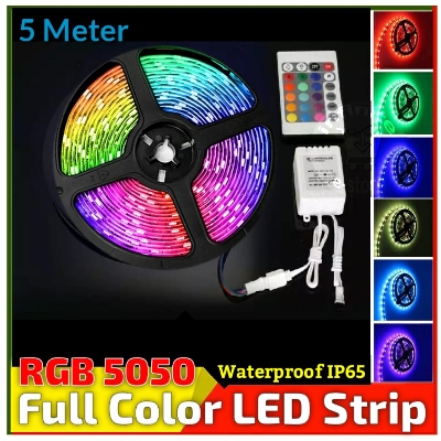 Picture of RGB Led Strip Light SMD5050 Full Color DC12V 60Leds/M Flexible Lighting Ribbon Tape Lamp White/Warm White/Blue Strip Home Decoration 5 meter 300Leds waterproof 