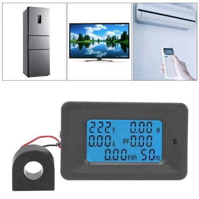 Picture of AC 22Kw 50~300V 0~100A 45~65Hz Digital AC Volt Current Capacity Time Temperature Power Energy Monitor Meters Tester Detector 