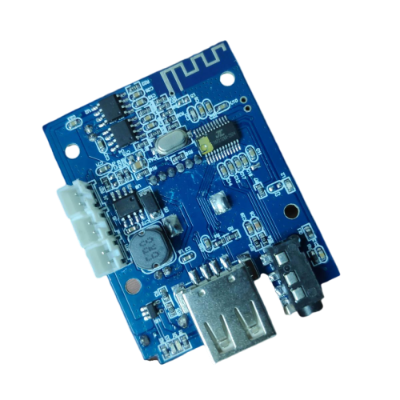 Picture of Bluetooth 4.1 Multifunctional Decoder Board + 2x3W Stereo Amplifier with Volume Control Support FM Mp3 WAV Microphone Mic USB SD Card Power from 5V Micro USB + 3.7V Lithium Battery to 5V Boost 