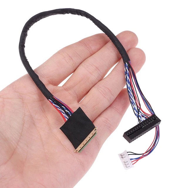 Picture of LVDS Cable 1ch 6bit I-PEX 20455-040E 40 Pins Pitch 0.5mm for 10.1 - 15.6 inchs 1366x768 Resolutions LED Backlight Panel 3.3V support  T.V56.03 CV56XL-L DS-V59 S368L1.5 Android TV Board 