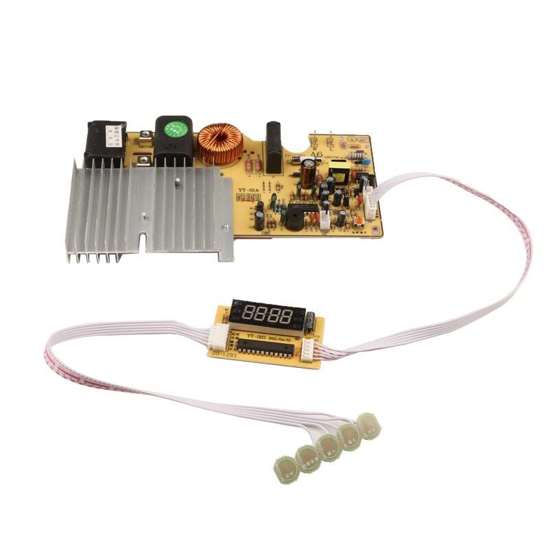 Picture of Universal Induction Cooker Control Board A+ is Push Button Type & M7 D008 D003 Touch Type Control Circuit Board with Control Display AC 220V 2200W Adjustable Temperature Watt Timer Control Recipe Manu Display Similar Suoer Sonshongilc SCL-D008 SCL-D003 