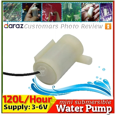 Picture of 3-5V USB Mini Submersible DC Water Pump 120L/H for  Aquarium 100 gm