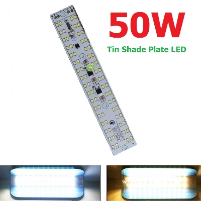 Picture of 50W LED Lamp Plate High Brightness Smart SMD IC Tin Shade Lamp Plate No Need Driver Connect Direct AC 220V Use for 50W LED Lodine Flood Lamp Road Lamp Foot Market Lamp SMD 2835 LED DIY Replace Parts 