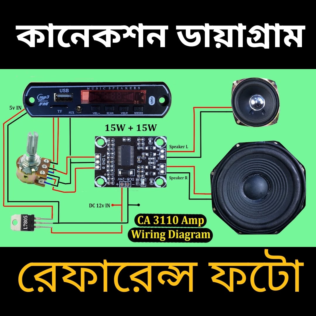 Picture of CA-3110 15W Stereo Audio Amplifier Board Class D TPA3110  Multimedia Speaker DVD Players Game Machine Music Instruments 