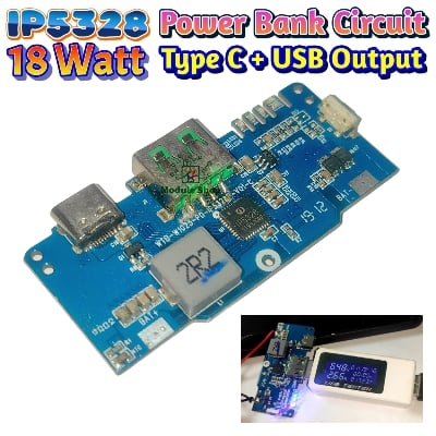 Picture of 18W Quick Charge PD3.1   Digital Power Bank Circuit 3 in 1 Charging Input Output Port LED Display 