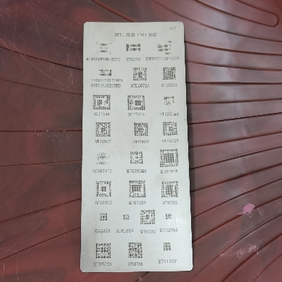 Picture of MTK Huawei Max Snapdragon IC Reballing Sheet BGA Stencils for Android Directly Heated Mediatek Snapdragon Hisilicon MTK Spreadtrum Chips BGA Reballing Stencils Kit 