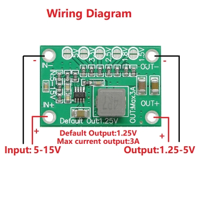 Picture of CA-1235 Fixed Voltage Step Down Buck Converter 1.5V 1.8V 2.5V 3.3V 5V Output 5-15V Input Step Down Power Supply Diy Kit Used MP1495 CA1235 