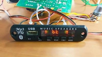Picture of Bluetooth FM MP3 Player Receiver Board Dimmer LED Display Car Audio Decoder Module 5 Volt Supply Support TF USB XU Recorder Connect to Main Amplifier Such as XH-M139 XH-232 TDA2030 for Loud Sound FM + Mp3 Player