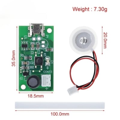 Picture of USB Mini Humidifier DIY Kits Mist Maker and Driver Circuit Board Fogger Atomization Film Atomizer Sheet Mini Oscillating Multicolor