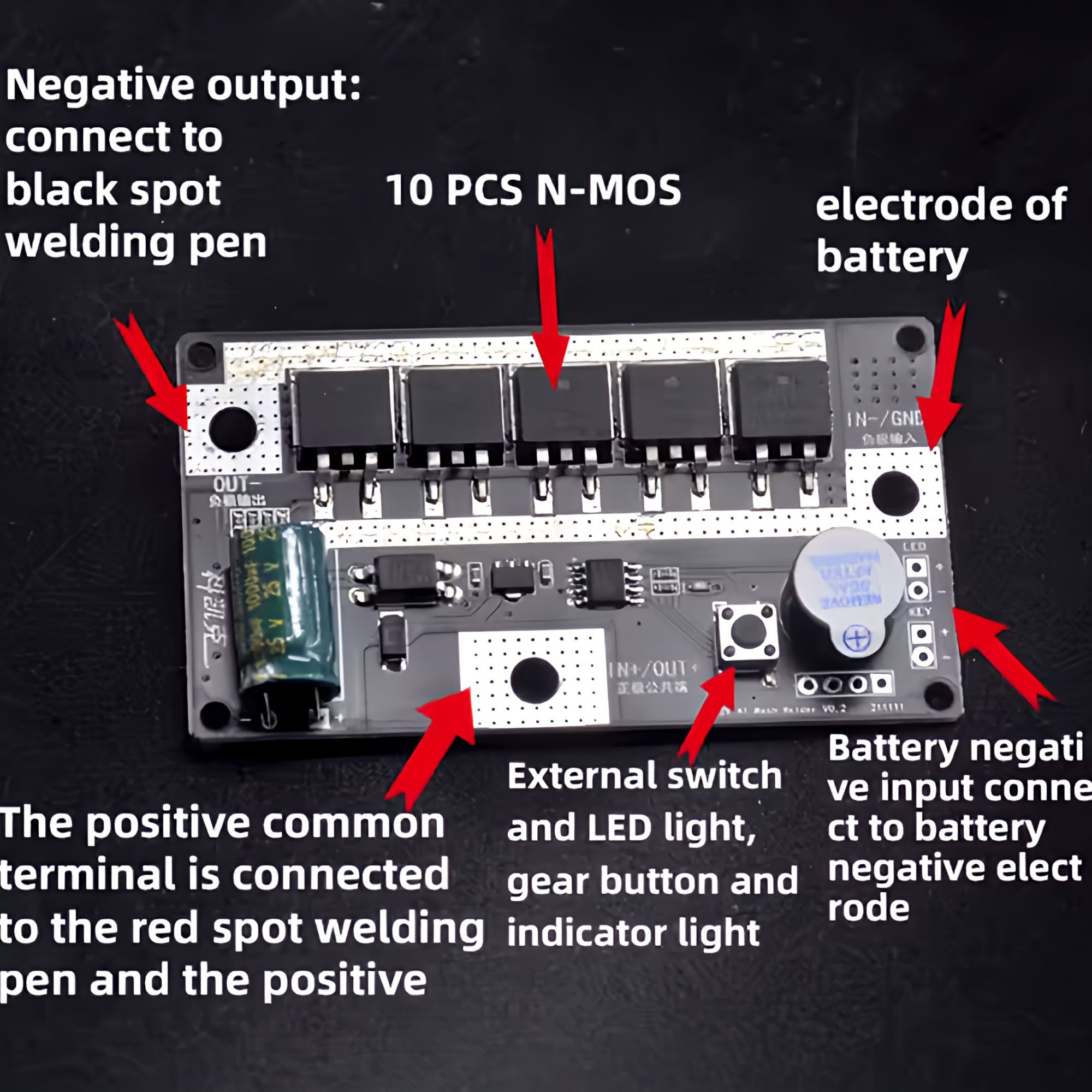 Picture of DIY Portable 12V Battery Energy Storage Spot Welding Machine PCB Circuit Board Mini Welder Set Pen for 3.7V Lithium Battery18650 26650 