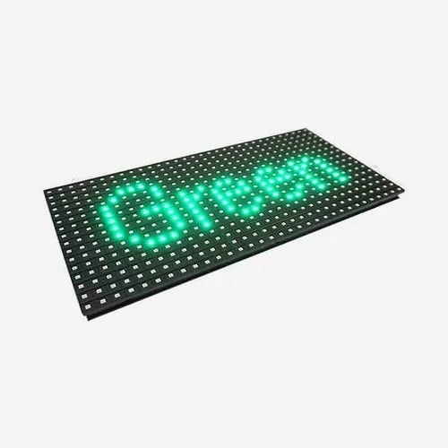 Picture of P10 Green Single Color SMD LED Signboard Panel 32*16 Pixel 320*160mm for Single color LED display Scrolling message led sign 16 x 32 P10 Green SMD